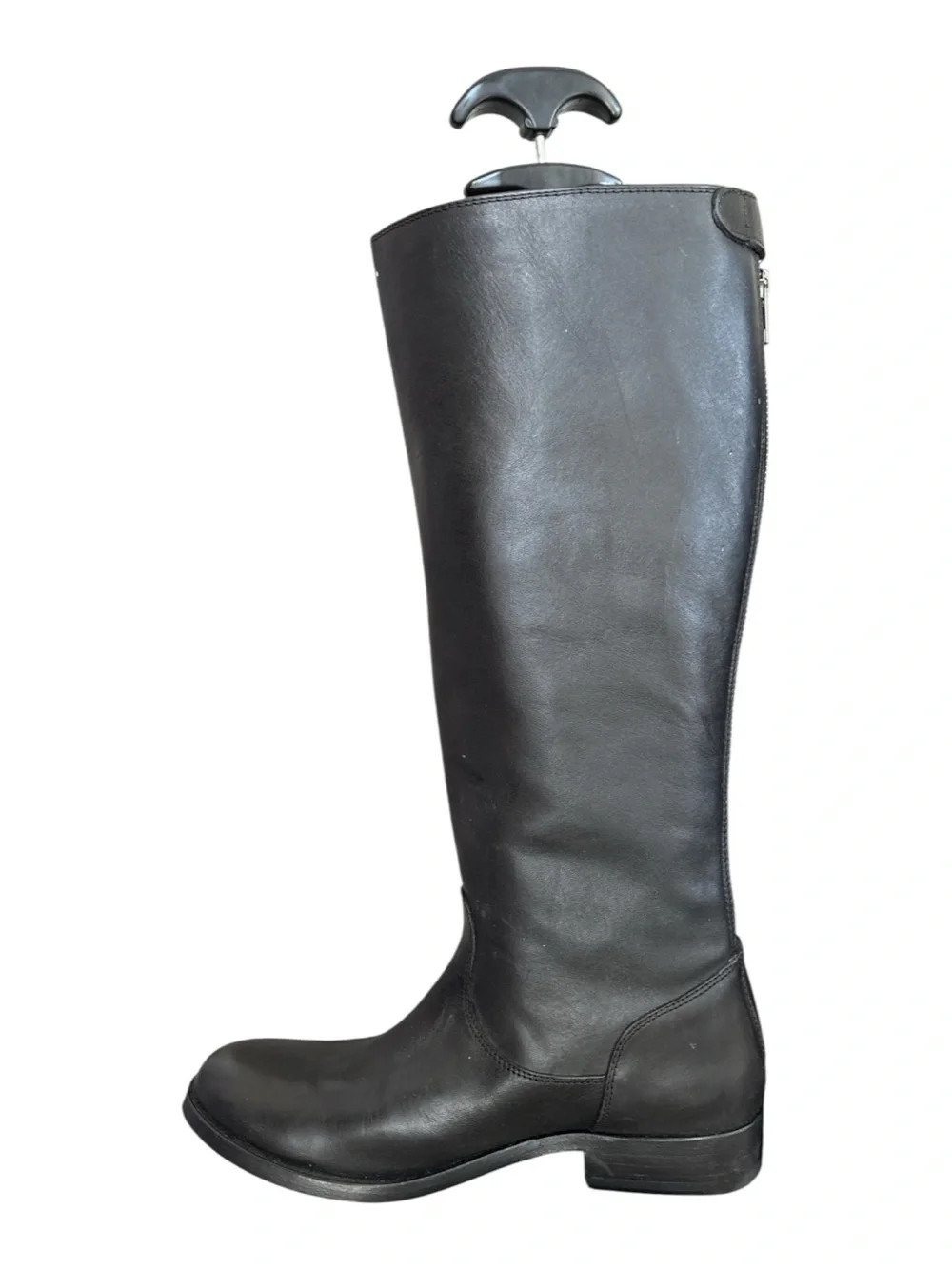 Frye Melissa Buckle Back Black Women's Riding Boots - Classic Tall Leather Boots